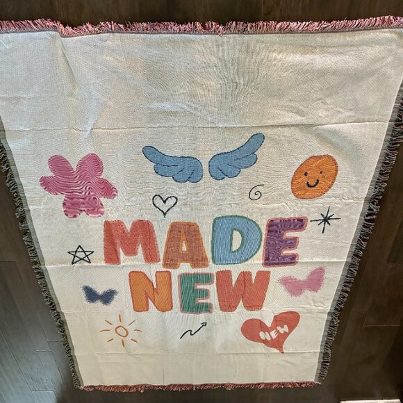 Elevated Faith MADE NEW THROW BLANKET 50 x 70 Jacquard Woven Tassel - Picture 5 of 9